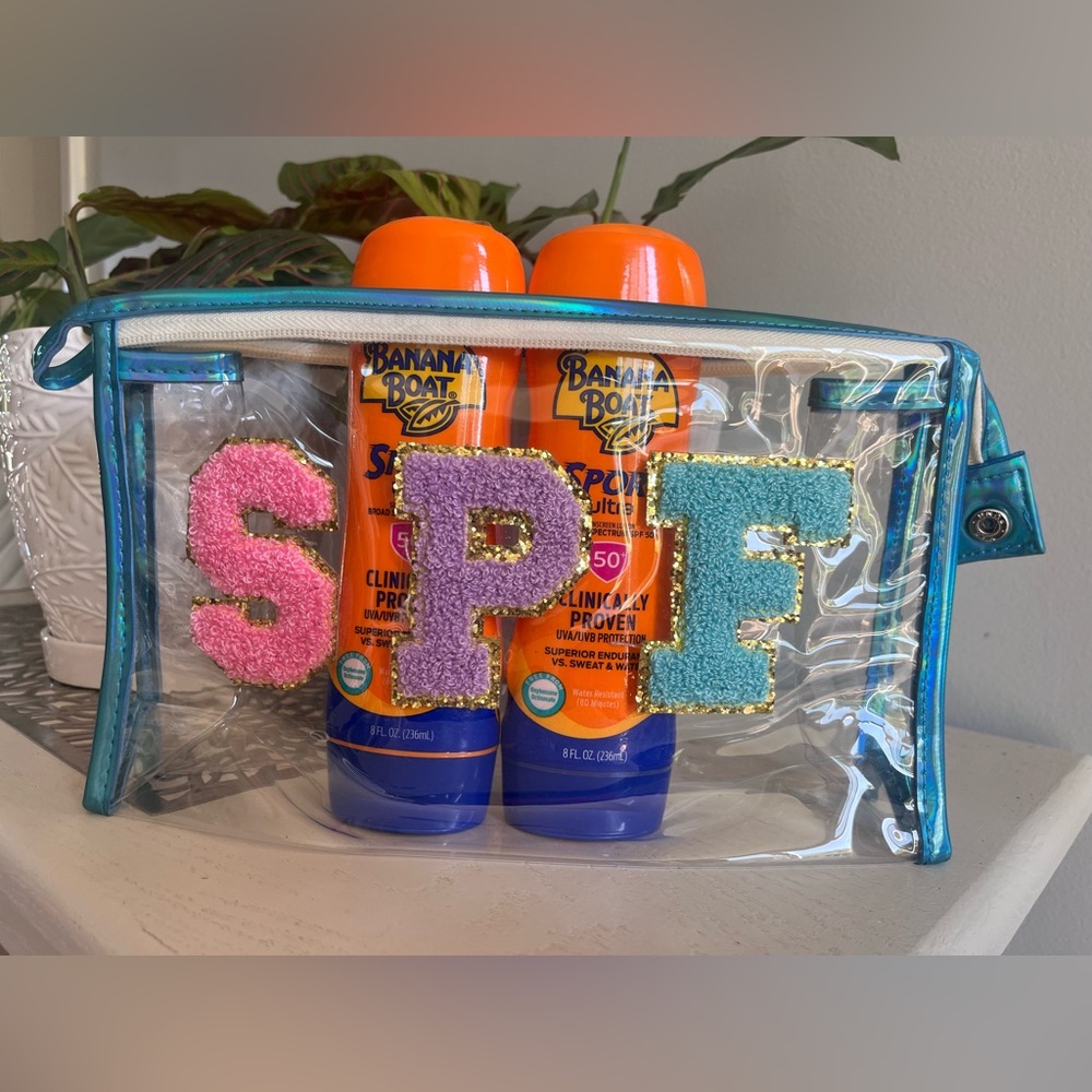 SPF Makeup Travel Bag Bundle Gift with Banana Boat Sunscreen